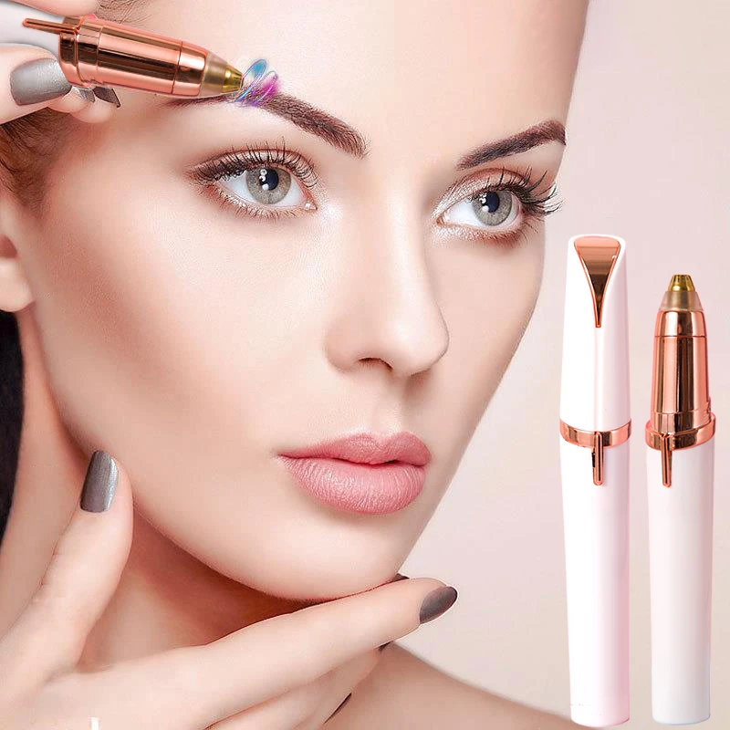 Aparador elétrico Lápis sobrancelha mulheres remoção automática cabelo beleza bateria modelo